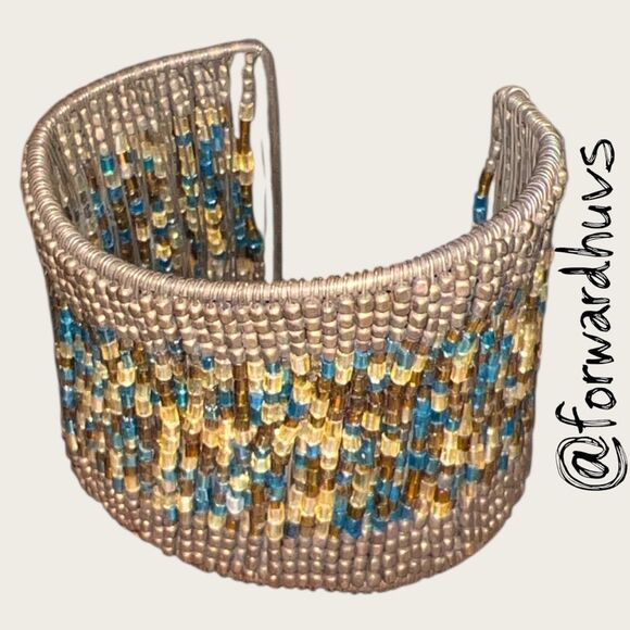 Bundle Sale 3 for $15 | Hand Crafted Beaded Cuff Bracelet – 2” - Picture 5 of 8